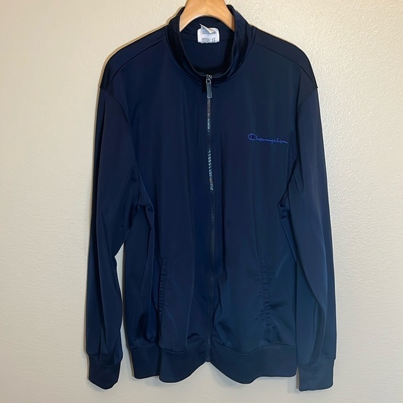 Champion Navy Full Zipper Track Athletic Jacket - Picture 1 of 10